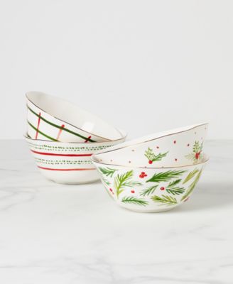 Bayberry All-Purpose Porcelain Bowls, Set of 4