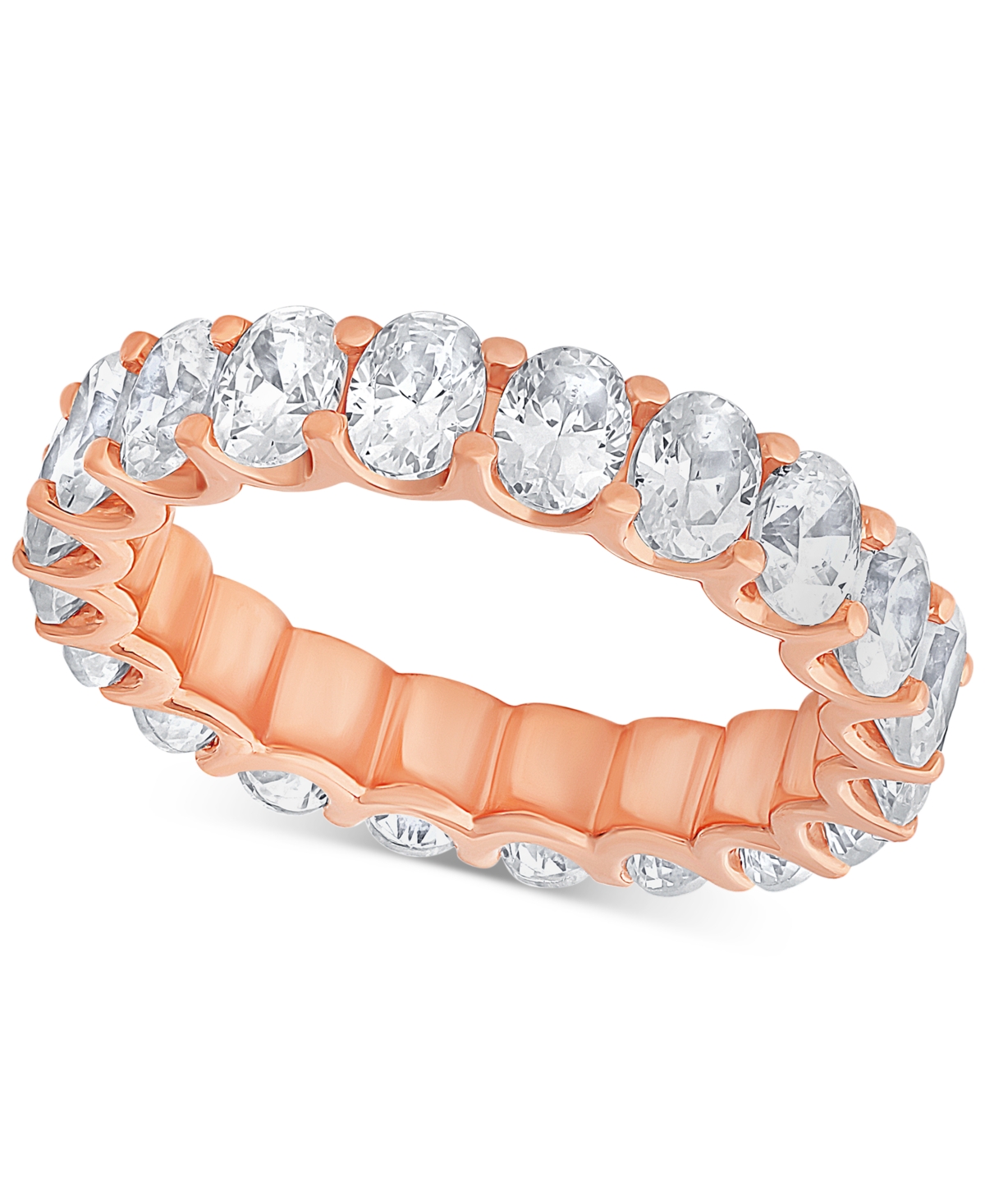 Macy's Diamond Oval-cut Eternity Band (2 Ct. T.w.) In Platinum Or 14k Gold In Rose Gold
