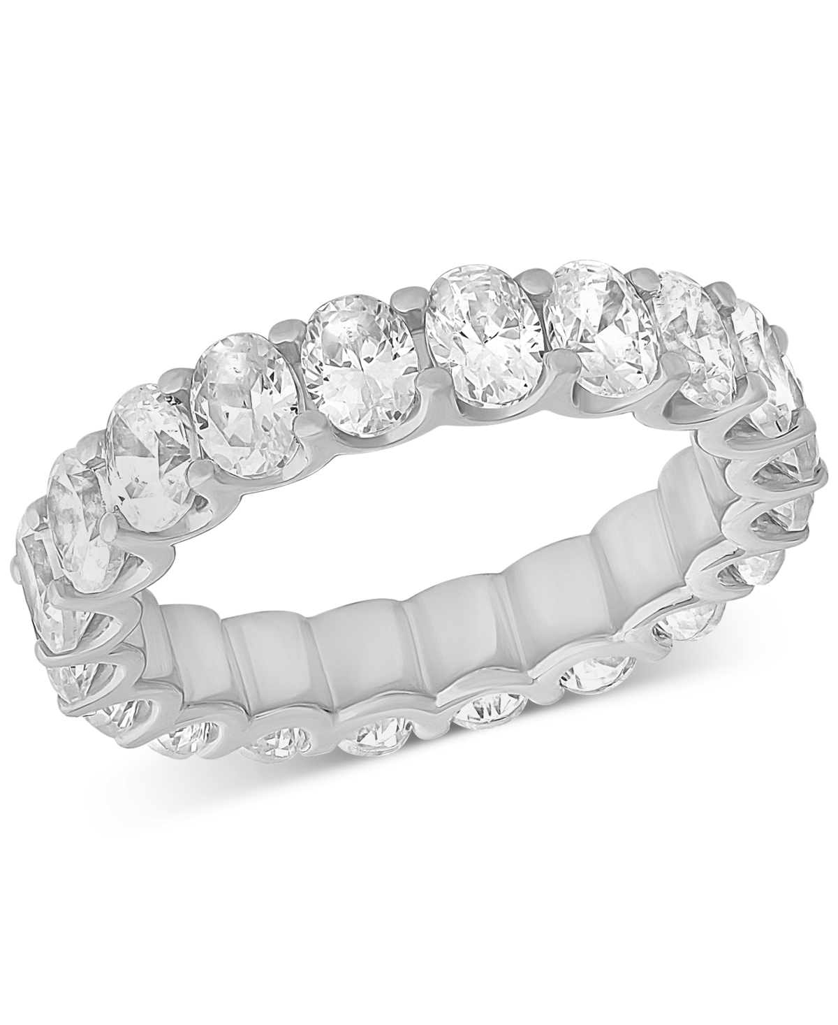 Macy's Diamond Oval-cut Eternity Band (2 Ct. T.w.) In Platinum Or 14k Gold In White Gold