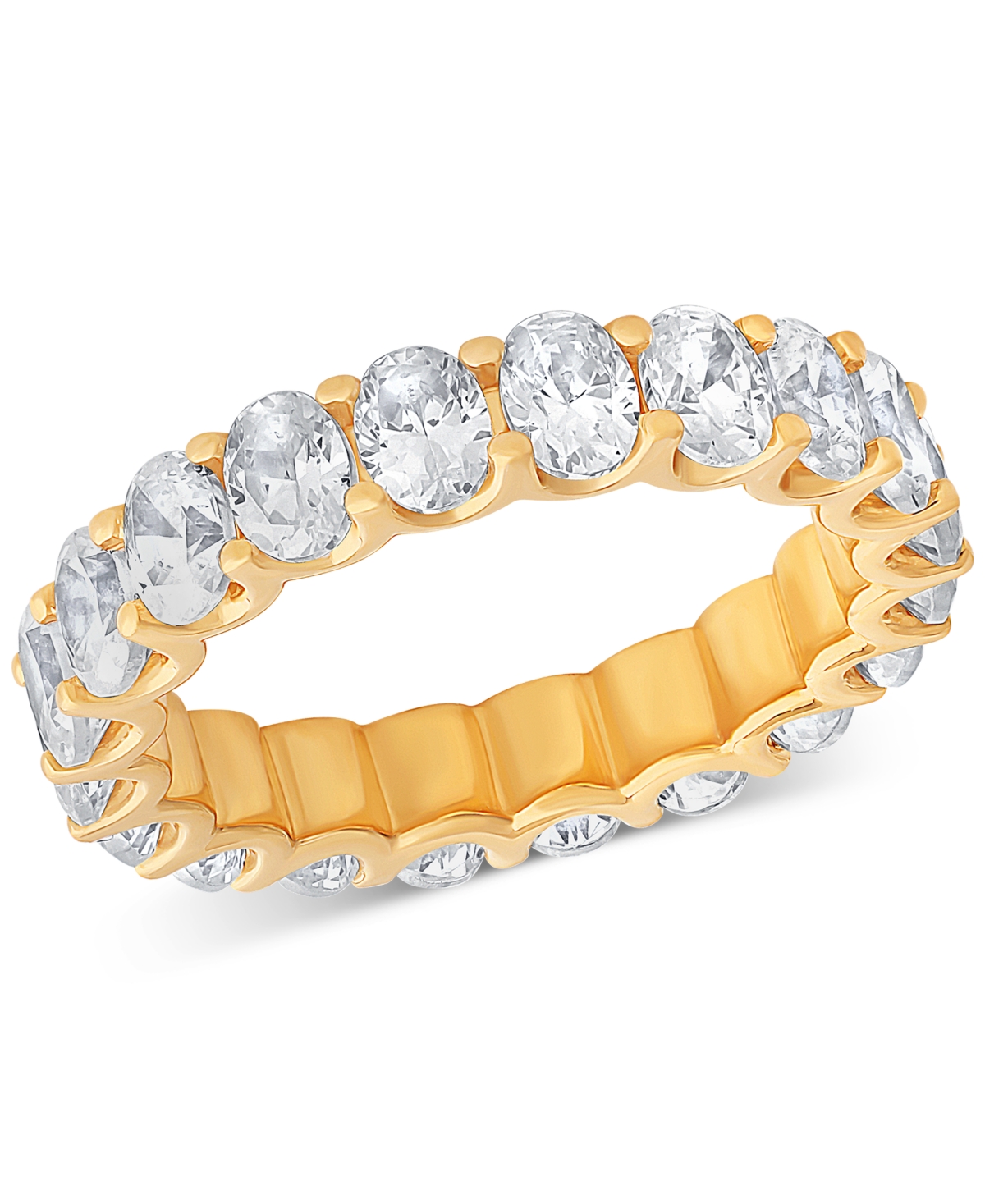 Macy's Diamond Oval-cut Eternity Band (2 Ct. T.w.) In Platinum Or 14k Gold In Yellow Gold
