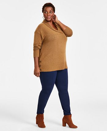 Style & Co Women's Shawl-Collar Tunic Sweater, XS-4X, Created for