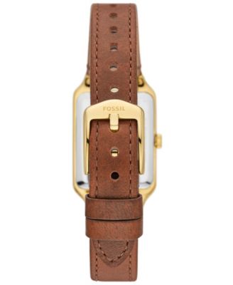 Women's Raquel Three-Hand Date Medium Brown Genuine Leather Watch, 23mm