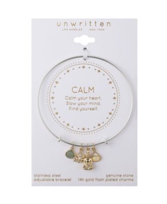 Genuine Amazonite Teardrop, Cubic Zirconia Lotus Flower and 14K Gold Plated Buddha Bracelet