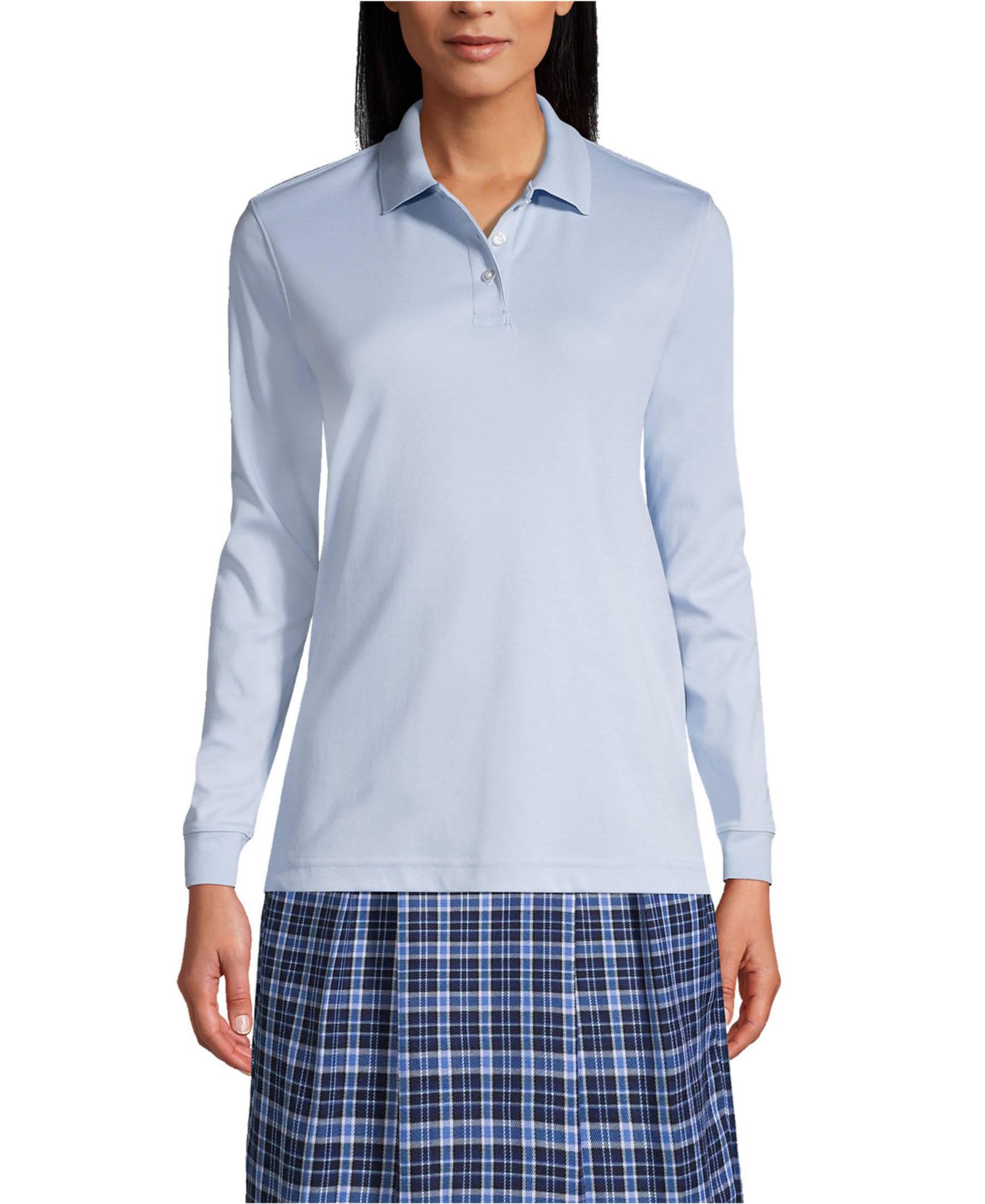 Women's Tall Long Sleeve Interlock Polo Shirt