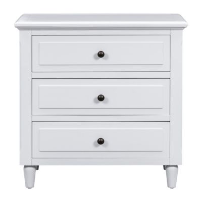 1 PC Wood 3-Drawer Storage Cabinet Nightstand