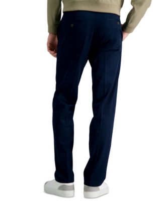 Men’s Premium No Iron Khaki Straight-Fit Stretch Flat-Front Pants