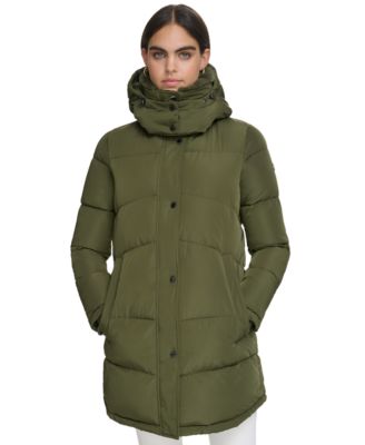 Women's Faux-Fur-Trim Hooded Puffer Coat, Created for Macy's