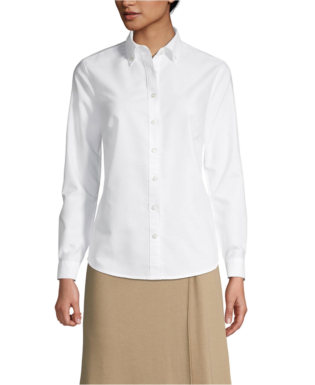 Lands' End Women's Long Sleeve Oxford Dress Shirt