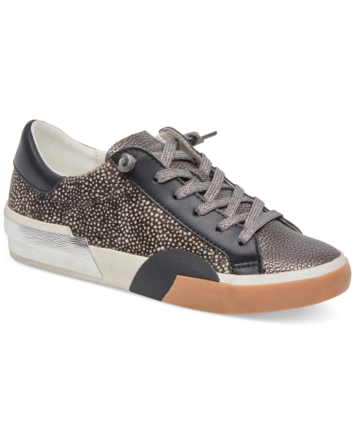 Dolce Vita Women's Zina Lace Up Sneakers In Black Spotted
