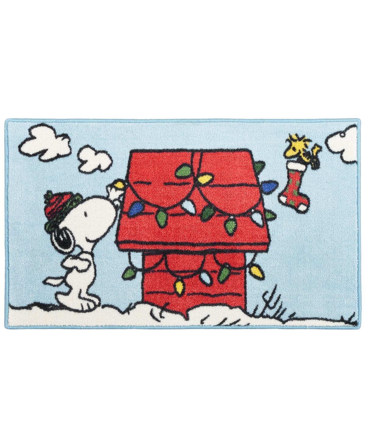 Nourison Home Nourison Peanuts Snoopy And Woodstock Dog House Accent Rug, 18" X 30" In Blue