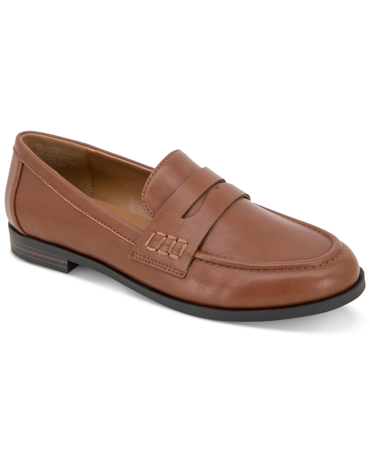 Style & Co Women's Giannaa Slip-on Loafer Flats, Created For Macy's In Cognac