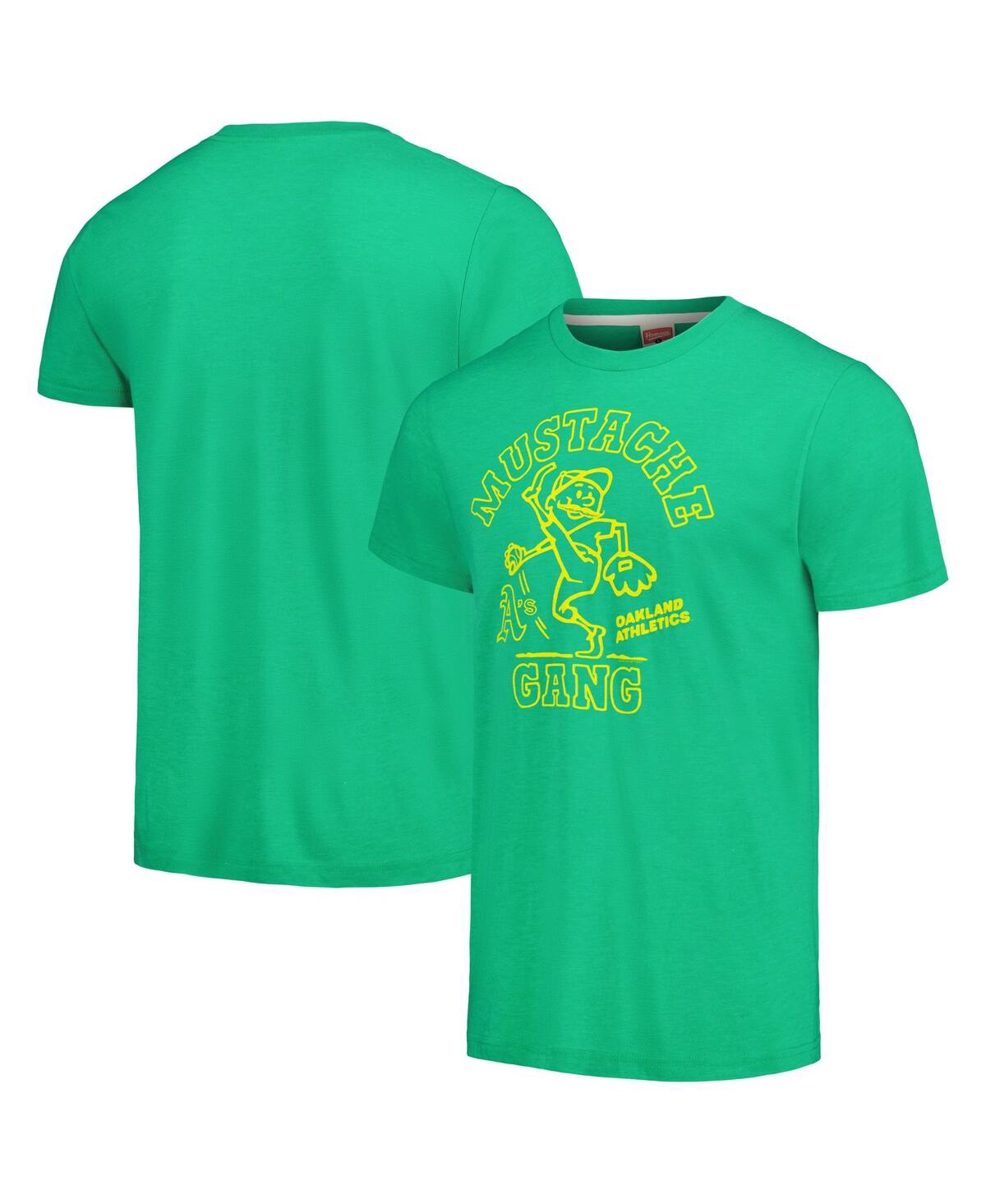Men's Homage Green Oakland Athletics Mustache Gang Tri-Blend T-shirt - Green