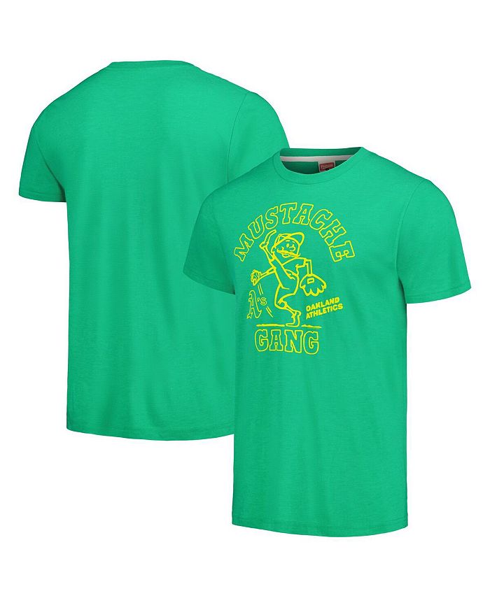 Men's Oakland Athletics Green Mini Print Logo Button-Up Shirt