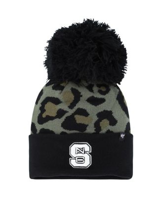 Womens 47 Brand Hunter Green NC State Wolfpack Bagheera Cuffed Knit Hat with Pom 4590₽