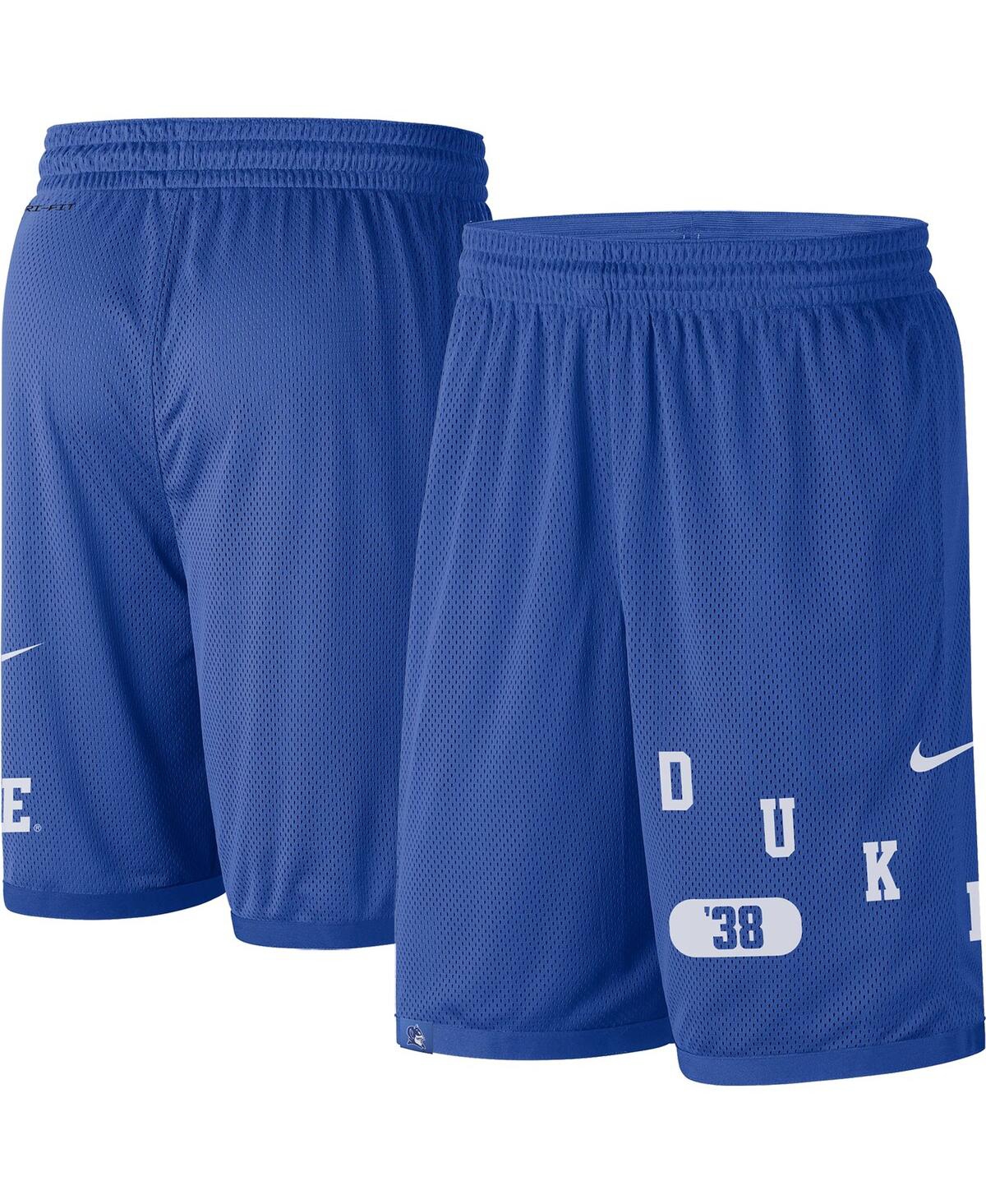 Shop Nike Men's  Royal Duke Blue Devils Wordmark Performance Shorts