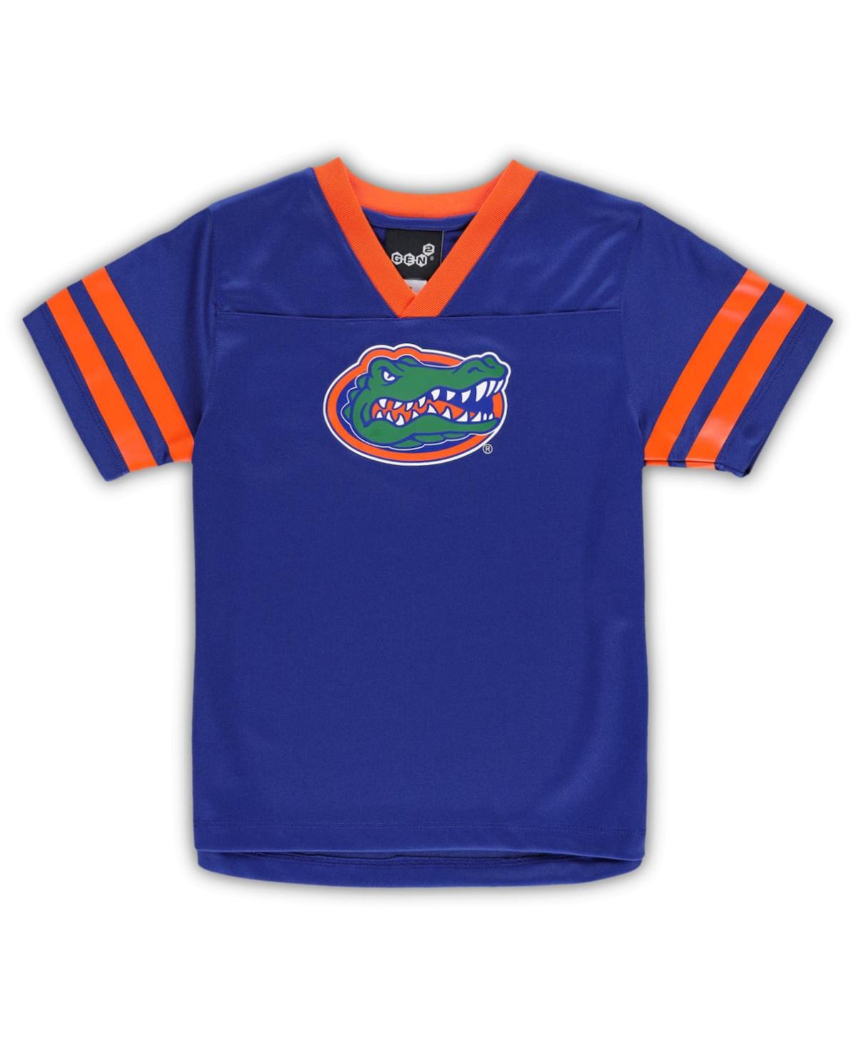 Outerstuff Toddler Boys And Girls Royal And Orange Florida Gators Red Zone Jersey And Pants Set In Royal,orange