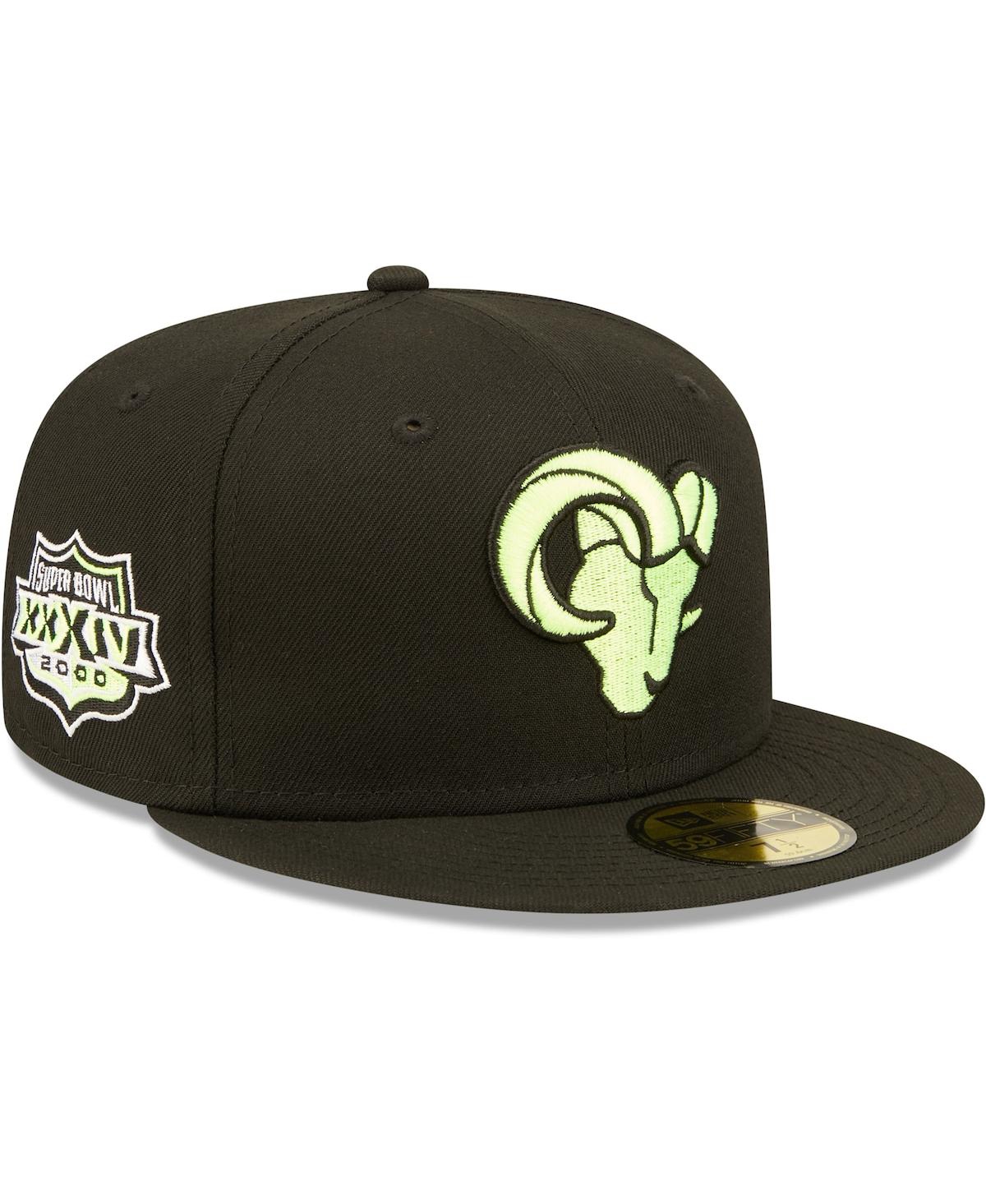 Men's New EraLos Angeles Rams Super Bowl Xxxiv Summer Pop 59FIFTY Fitted Hat - Black