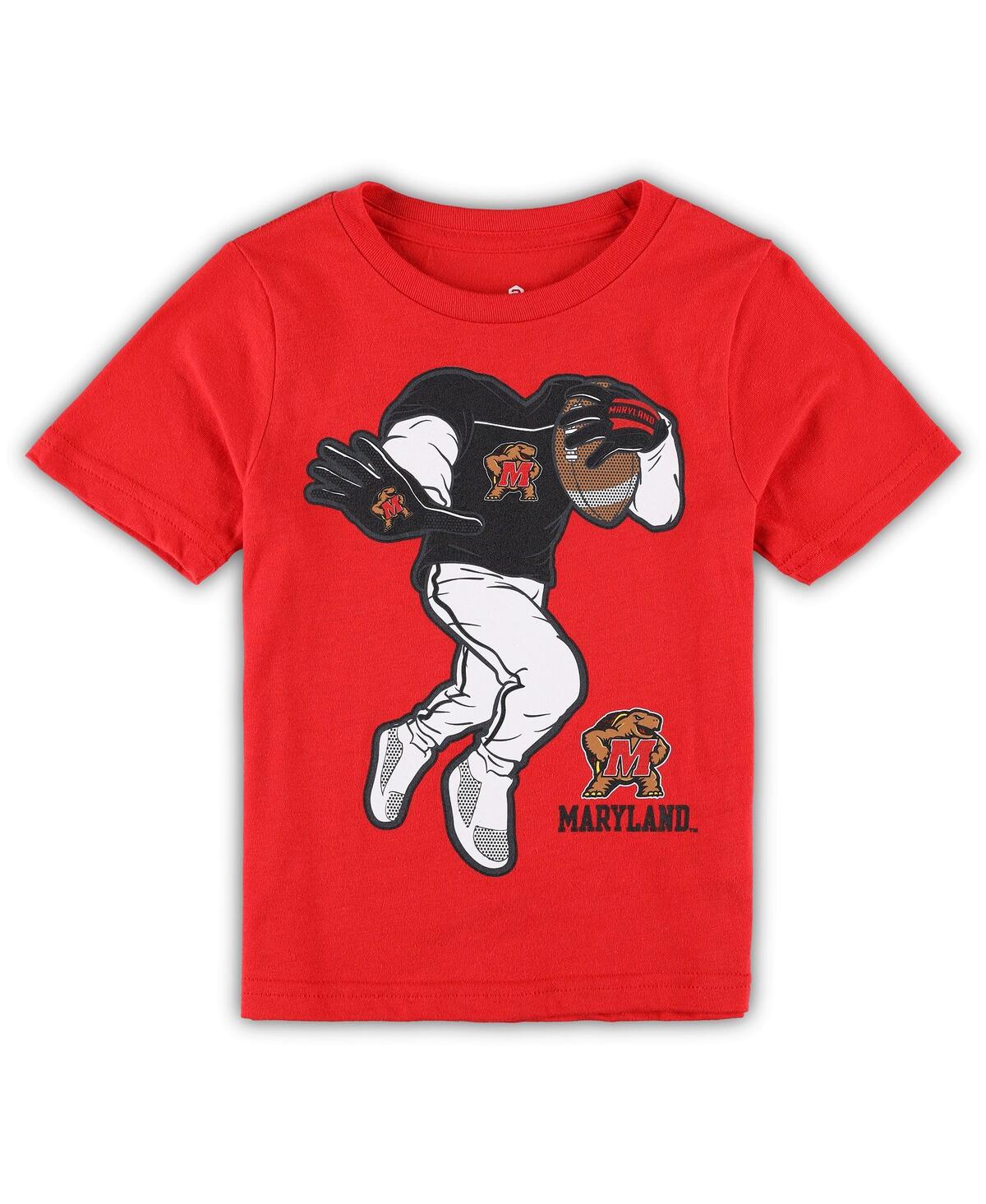 Outerstuff Babies' Toddler Boys And Girls Red Maryland Terrapins Stiff Arm T-shirt