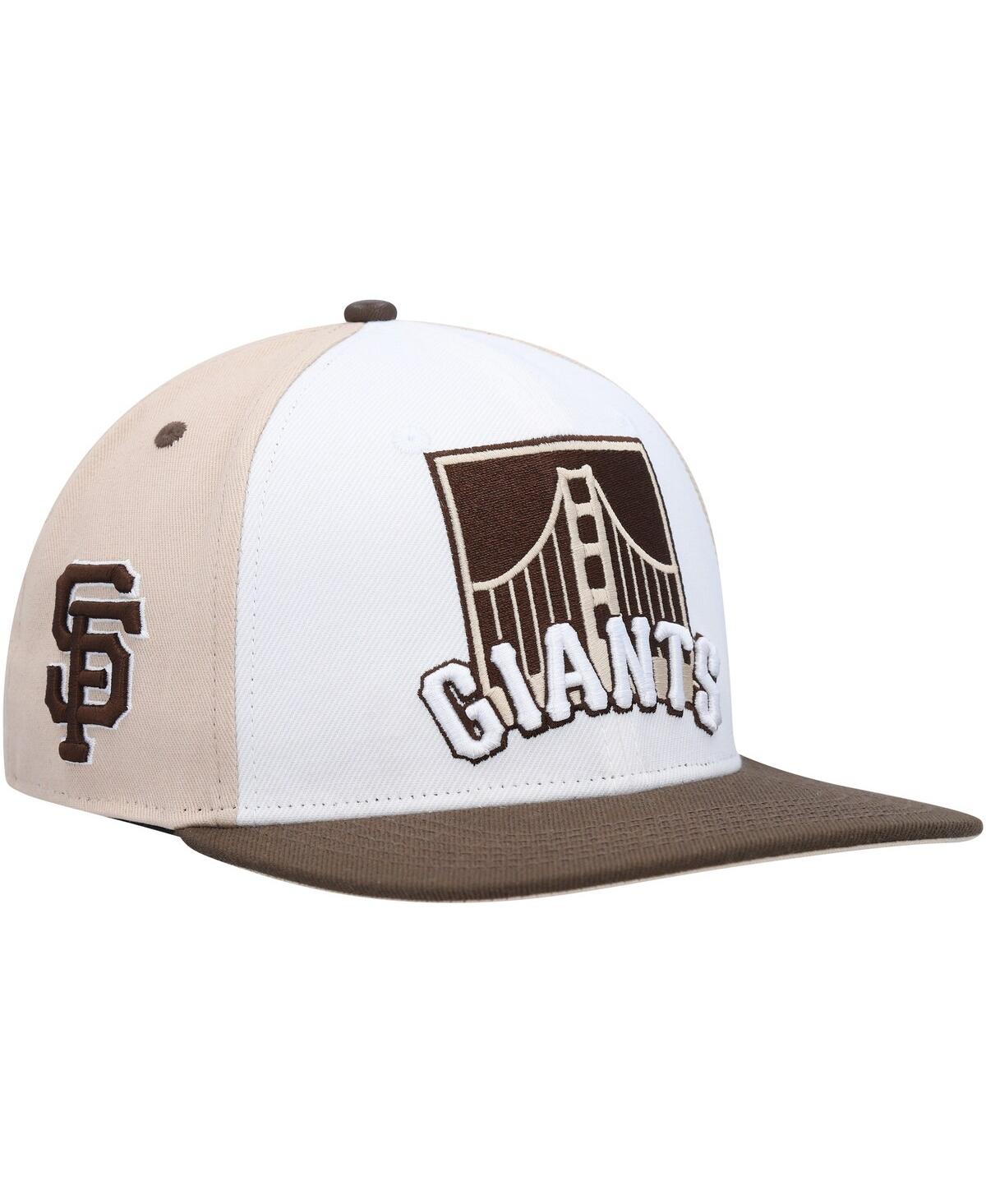 Pro Standard Men's  White, Brown San Francisco Giants Chocolate Ice Cream Drip Snapback Hat In White,brown