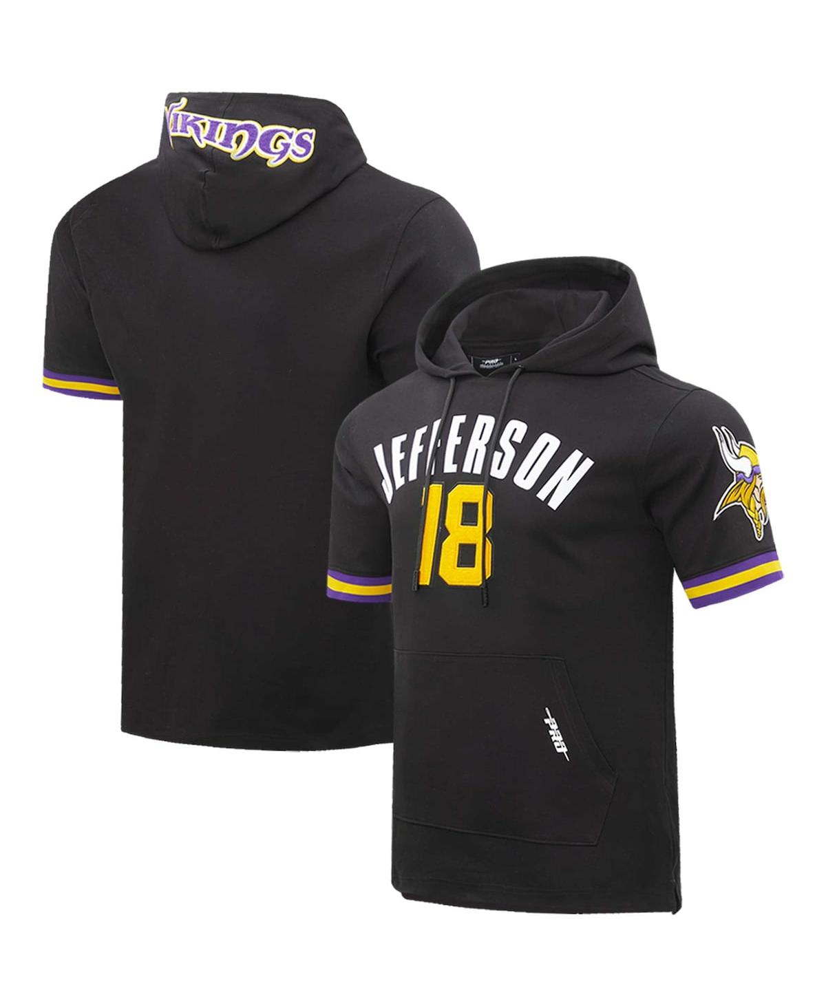 Pro Standard Men's  Justin Jefferson Black Minnesota Vikings Player Name And Number Pullover Hoodie