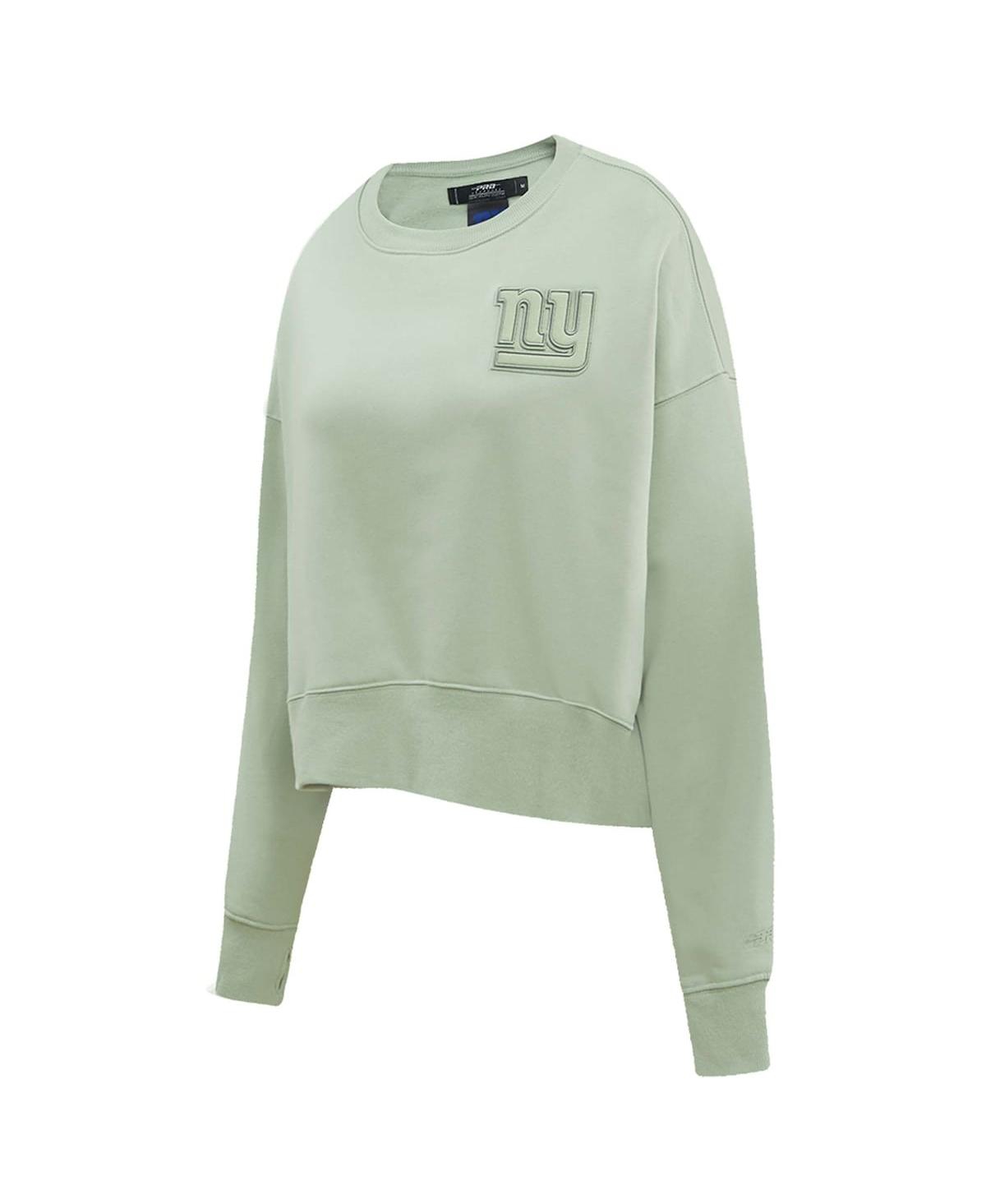 Shop Pro Standard Women's  Green New York Giants Neutral Pullover Sweatshirt