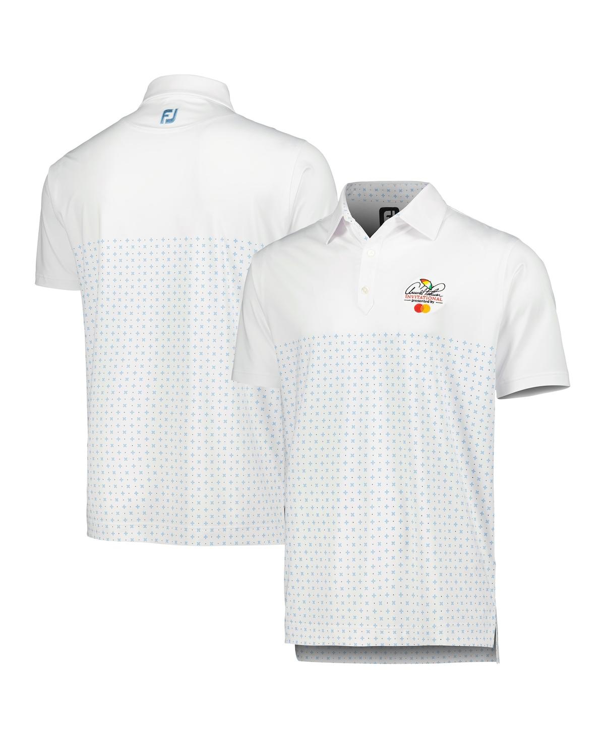 Shop Footjoy Men's  White Arnold Palmer Invitational Engineered Foulard Lisle Polo Shirt