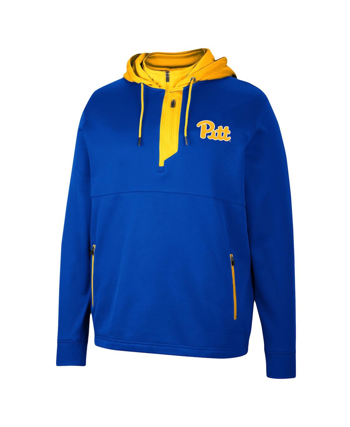 Shop Colosseum Men's  Royal Pitt Panthers Luge 3.0 Quarter-zip Hoodie