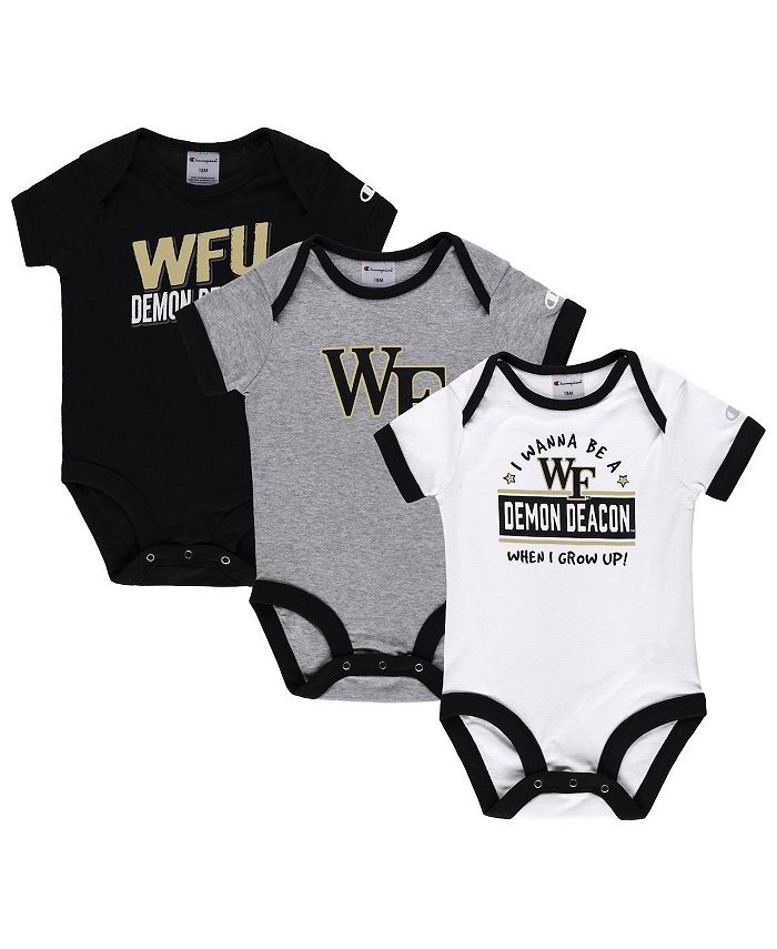 Champion Infant Boys and Girls Black Heather Gray Wake Forest