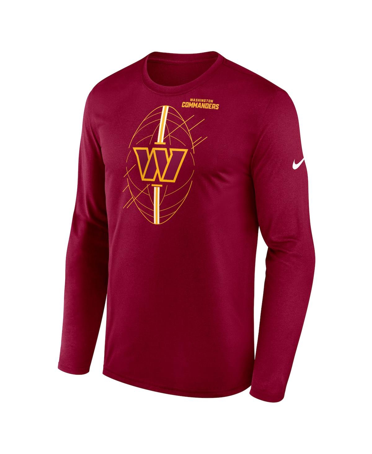 Shop Nike Men's  Burgundy Washington Commanders Legend Icon Long Sleeve T-shirt