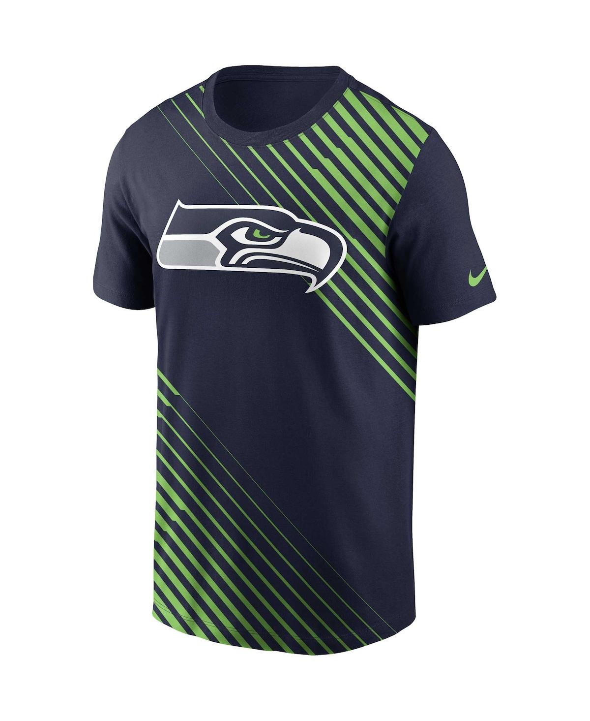 Shop Nike Men's  College Navy Seattle Seahawks Yard Line Fashion Asbury T-shirt
