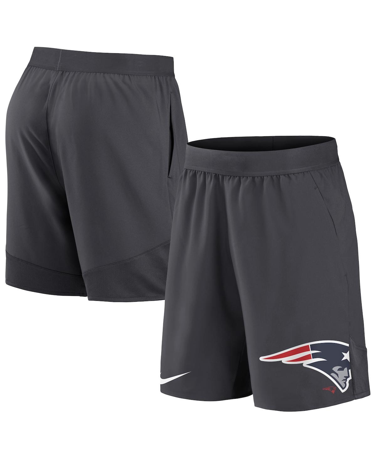 Men's NikeNew England Patriots Stretch Performance Shorts - Anthracite