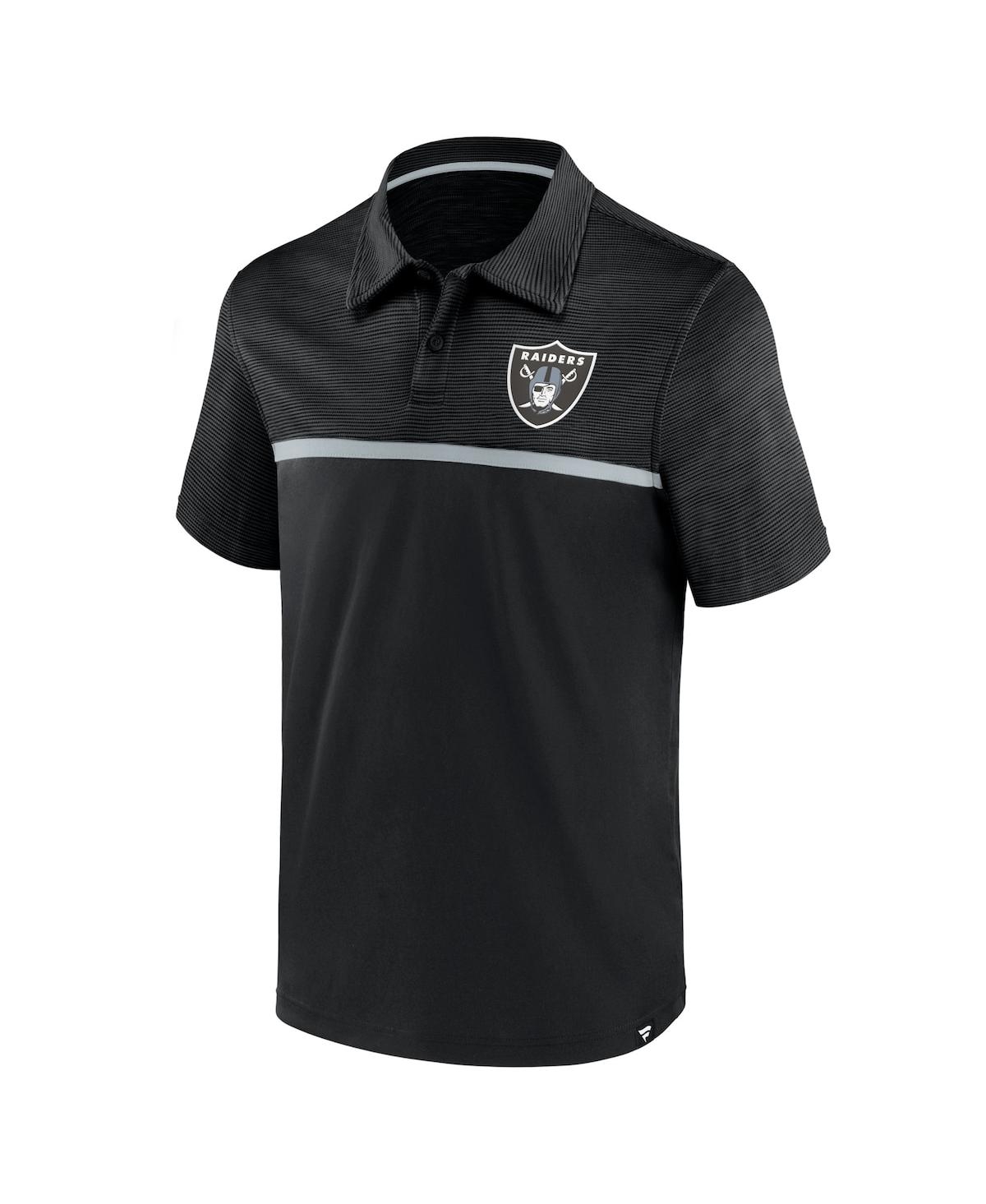 Fanatics Men's  Black Las Vegas Raiders Primary Polo Shirt In Black