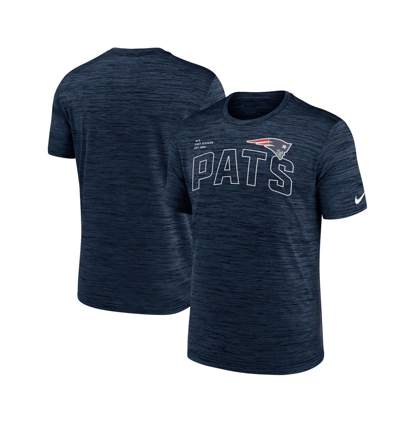 Мужская футболка Nike Navy New England Patriots Velocity Arch Performance — фото 1