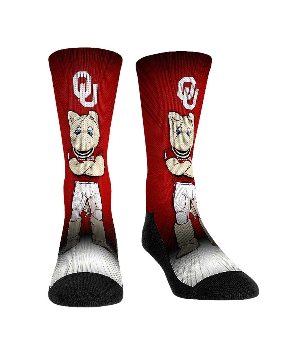 Men's and Women's Rock 'Em Socks Oklahoma Sooners Mascot Pump Up Crew Socks - Multi