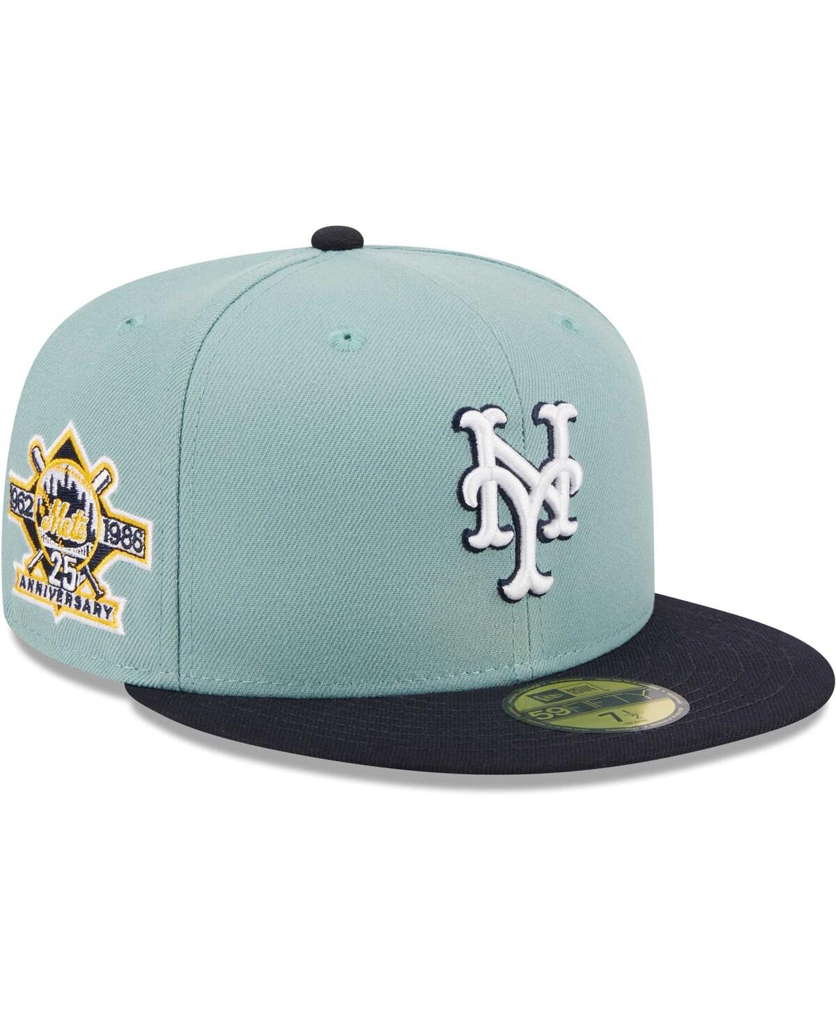 New Era Men's  Light Blue, Navy Detroit Tigers Beach Kiss 59fifty Fitted Hat In Light Blue,navy