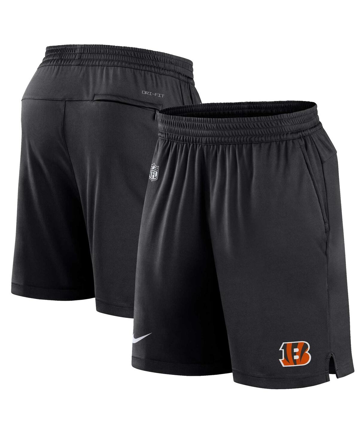 Nike Men's Dri-fit Sideline (nfl Cincinnati Bengals) Shorts In Black