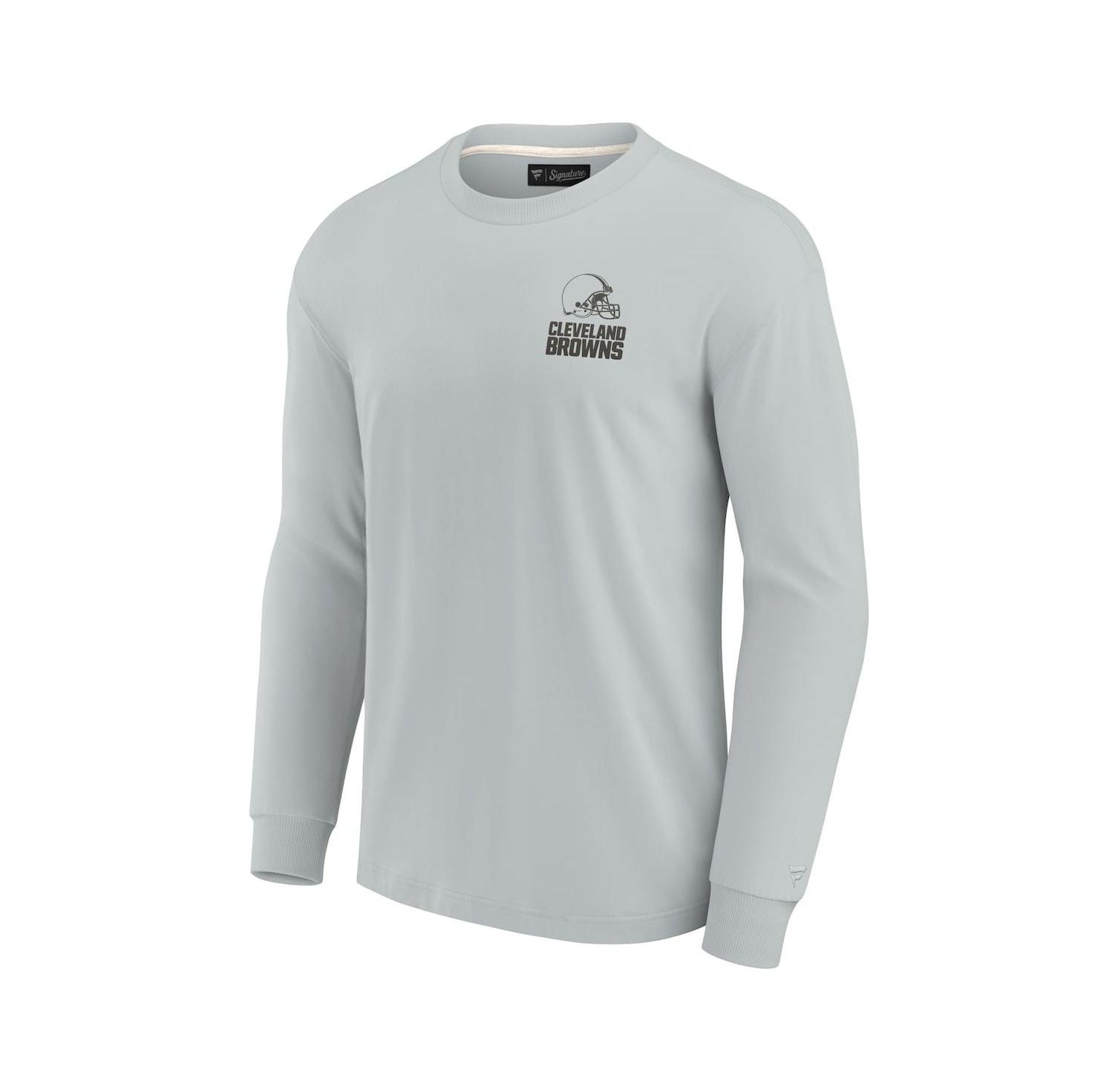 Men's and Women's Gray Cleveland Browns Super Soft Long Sleeve T-shirt