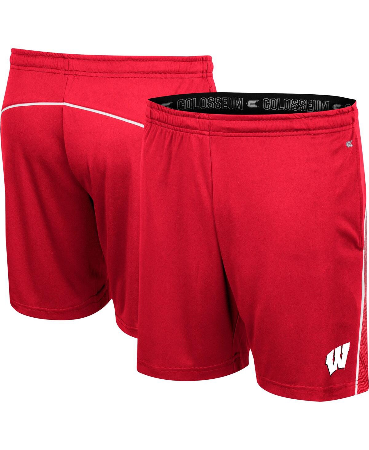 Men's Colosseum Red Wisconsin Badgers Laws of Physics Shorts - Red