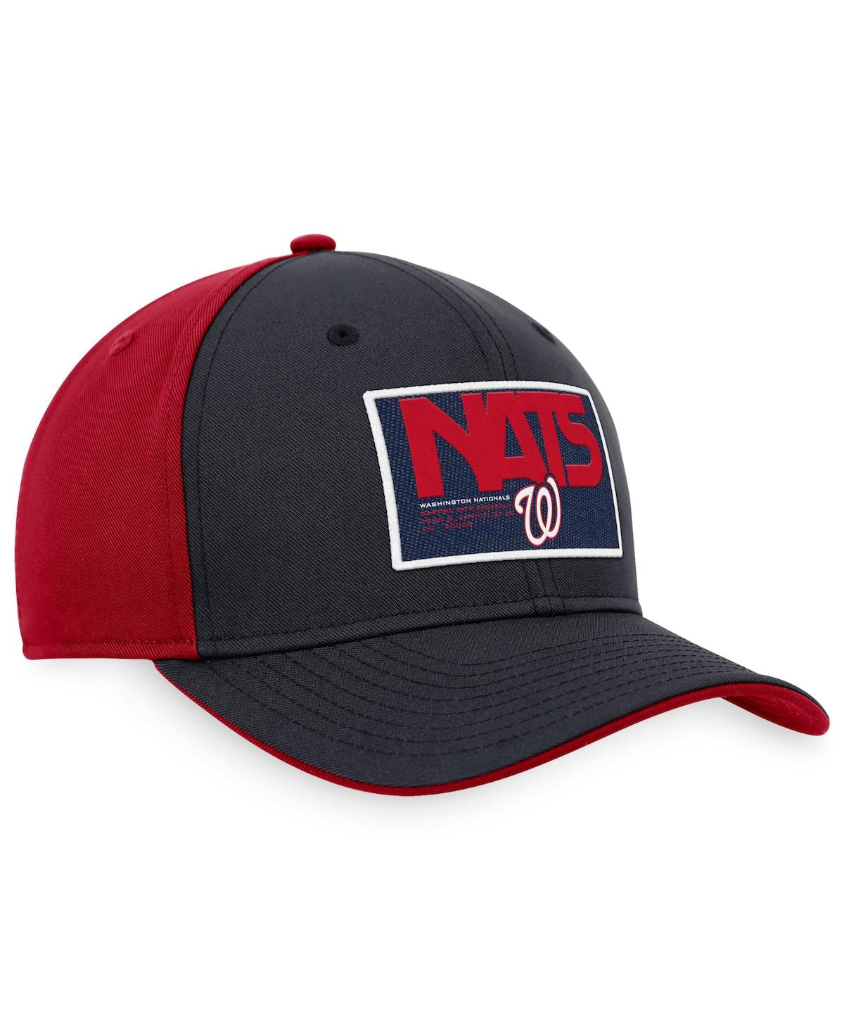 Nike Men's  Navy, Red Washington Nationals Classic99 Colorblock Performance Snapback Hat In Navy,red