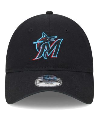 Little Boys and Girls Black Miami Marlins Team 9TWENTY Adjustable Hat