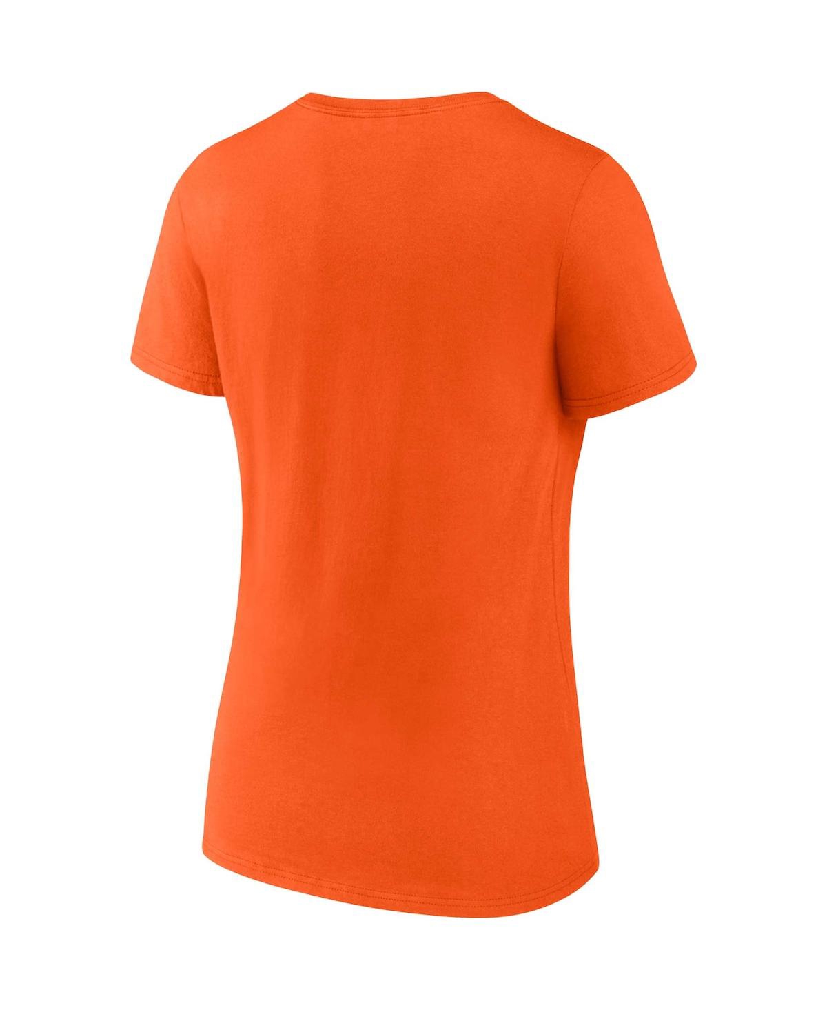 Shop Fanatics Women's  Orange Auburn Tigers Evergreen Campus V-neck T-shirt