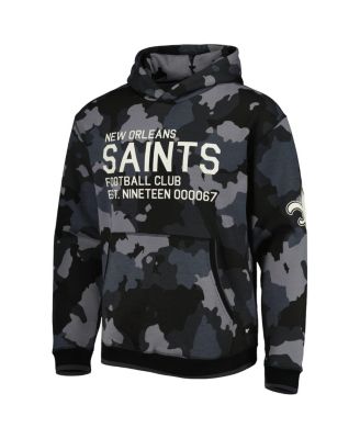 Men's Black New Orleans Saints Camo Pullover Hoodie