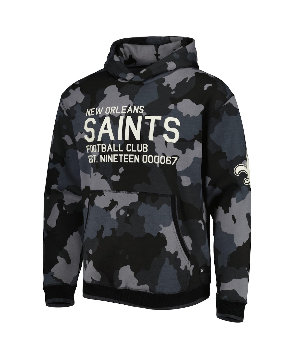 Shop The Wild Collective Men's  Black New Orleans Saints Camo Pullover Hoodie