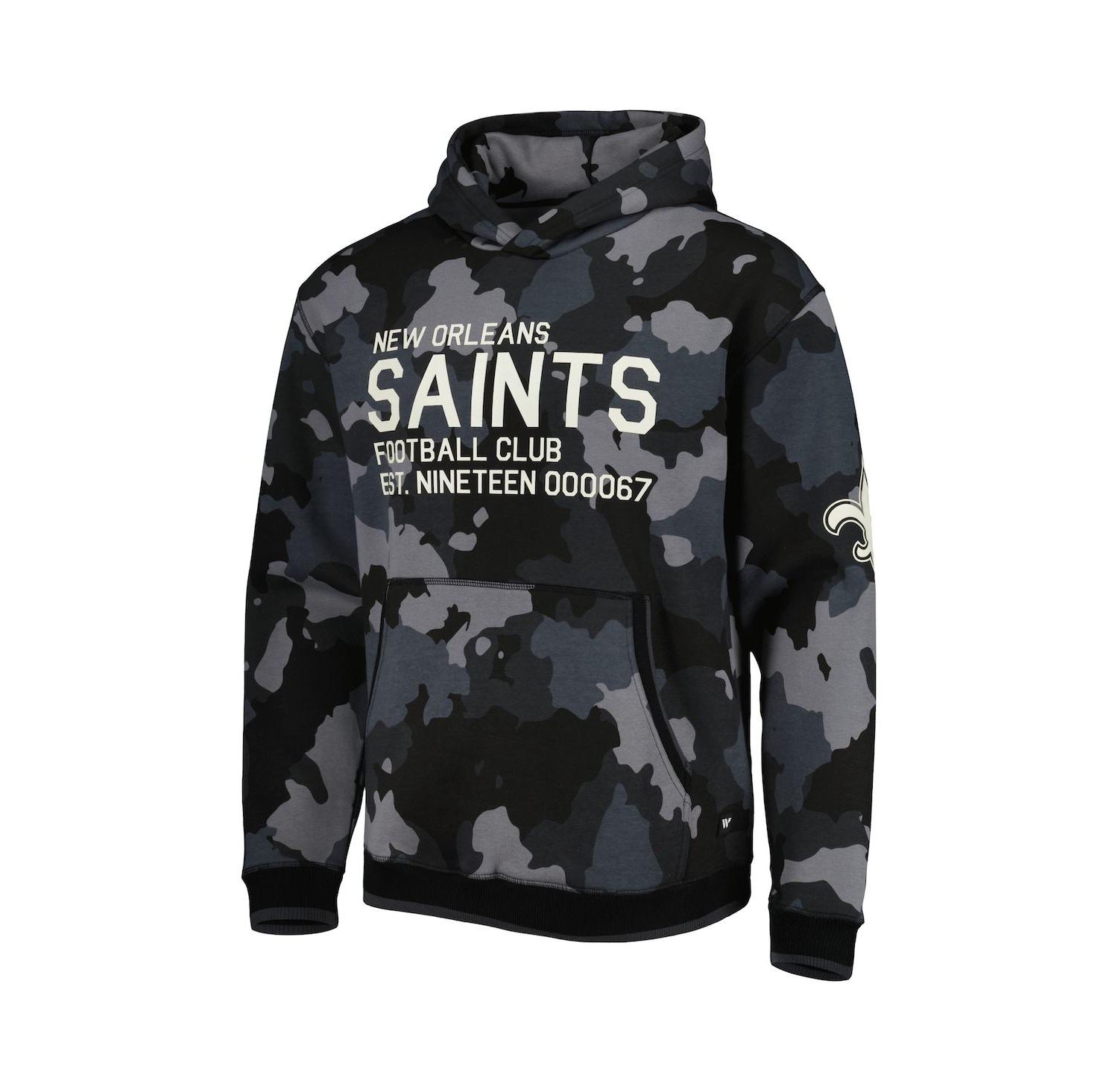Men's Black New Orleans Saints Camo Pullover Hoodie