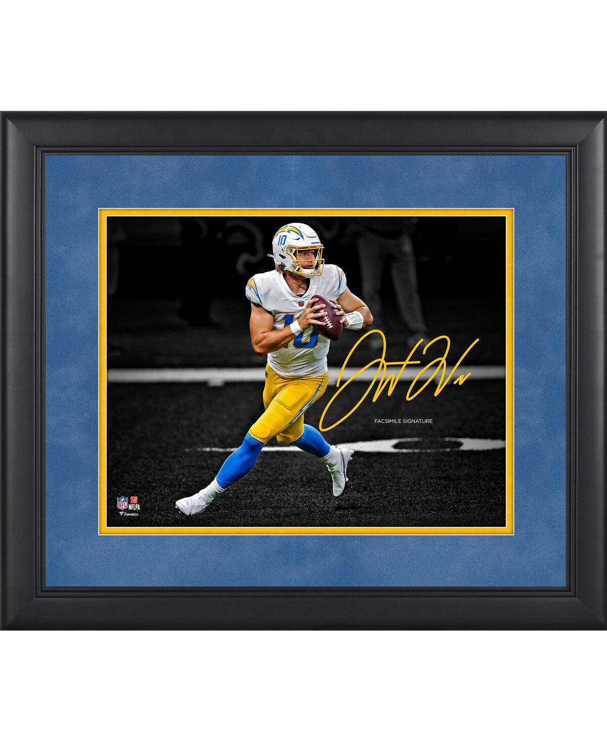 Fanatics Authentic Justin Herbert Los Angeles Chargers Framed 11" X 14" Spotlight Photograph In Multi