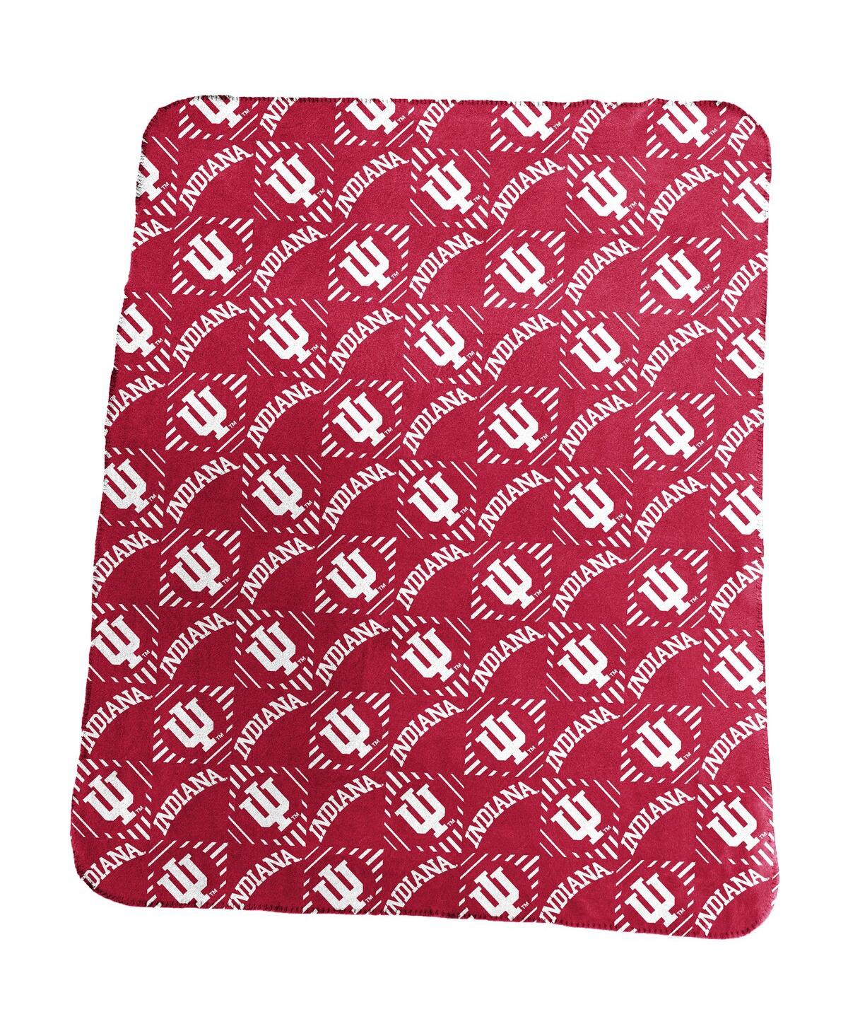 Logo Brands Indiana Hoosiers 60'' X 50'' Repeat Pattern Lightweight Throw Blanket In Red
