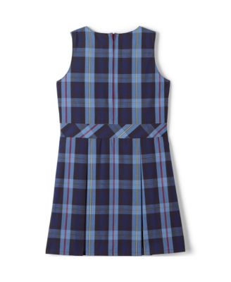 School Uniform Girls Plaid Jumper Top of Knee