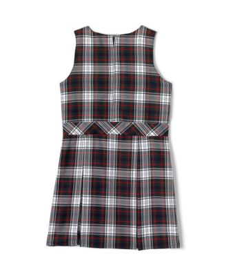 School Uniform Girls Plaid Jumper Top of Knee