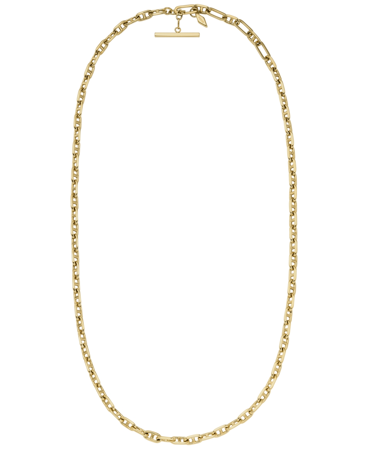 Fossil Heritage D-link Gold-tone Brass Anchor Chain Necklace