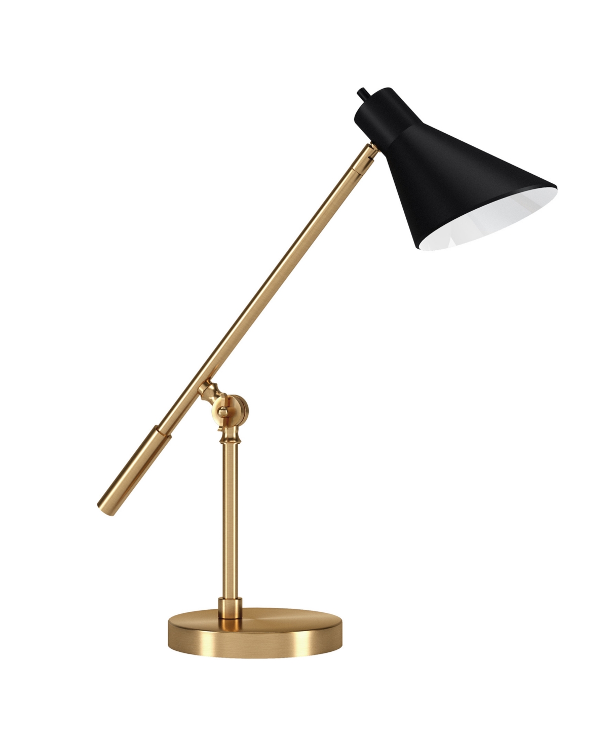 Hudson & Canal Regina 22" Metal Shade Tall Two-tone Table Lamp In Brass